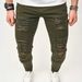 Men's Clothing Men's Washed Jeans Men's High End Two Tone Trousers Straight Loose_viptrois.com