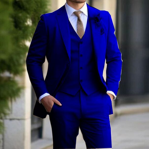 Men's Clothing Business Casual Men's Three Piece Suit Groom Suit Men Wedding Banquet Large Size_viptrois.com
