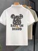 Little Bear Polo Men's Korean Short T-shirt Trendy Brand Half Sleeve Casual Top Summer Minimalist Collar Paul Shirt_viptrois.com