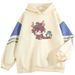 2024 Spring And Autumn Color Block High-End Cartoon Anime New Cool Internet Celebrity Long Sleeve Sweatshirt_viptrois.com