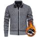 Men’s Winter Stand Collar Cardigan – Thick Knit Sweater Coat (Black/Beige/Dark Gray/Light Gray/Blue/Burgundy/Espresso, M-4XL)_viptrois.com
