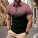 Men's Clothing Men's Polo Shirt Fast Sale Hot Sale Men's Printed Zipper Striped Flat Cloth Polo Shirt_viptrois.com