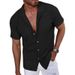 Men's Breathable Mesh Jacquard Casual Shirt Cross Border Sourcing Short Sleeved Suit Collar Openwork Texture_viptrois.com