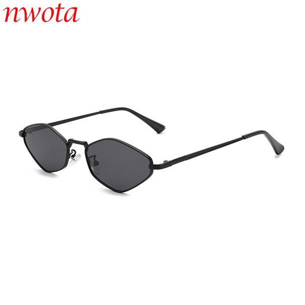 New Polygonal Sunglasses High End Ins Small Frame Design Metal Trend Sunglasses T1280_viptrois.com