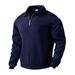 Men's Clothing heavy autumn sweater jacquard long sleeved lapel half zip men's top_viptrois.com