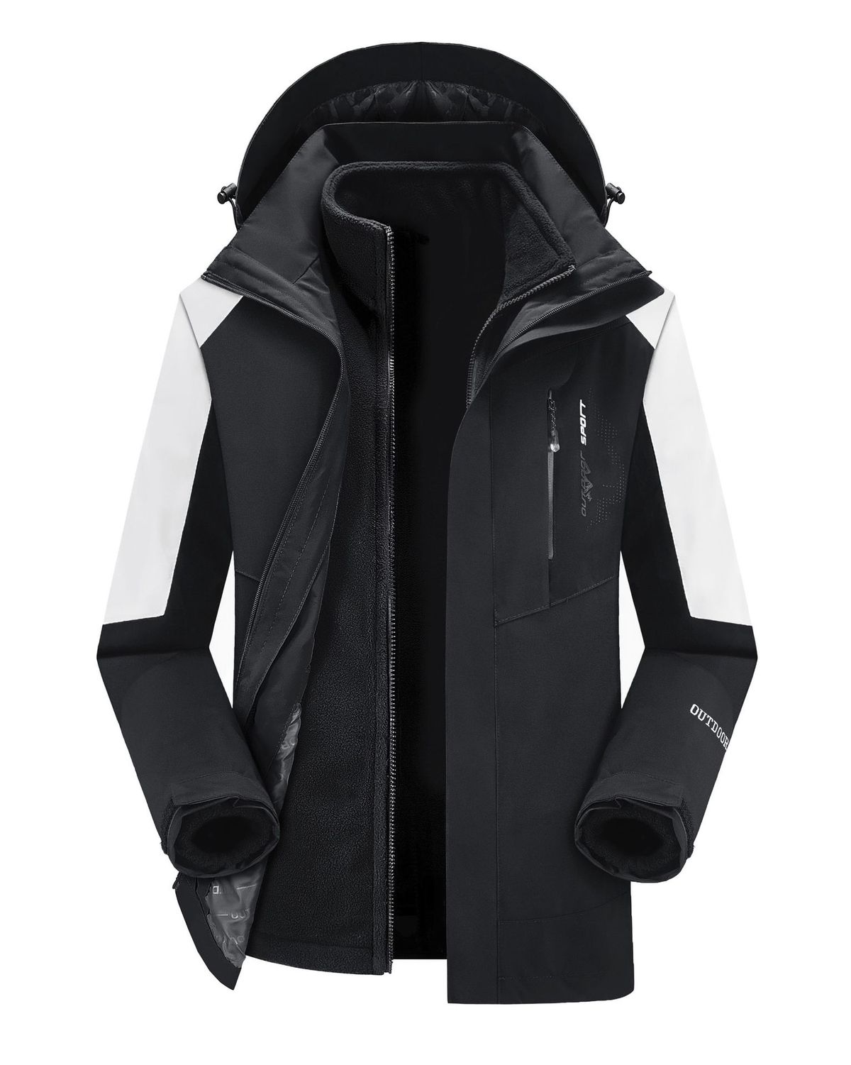Men's Clothing outdoor three-in-one assault multifunctional warm large size waterproof mountaineering overalls_viptrois.com