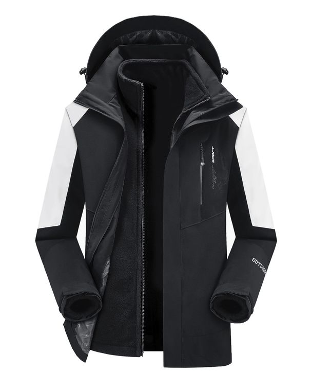 Men's Clothing outdoor three-in-one assault multifunctional warm large size waterproof mountaineering overalls_viptrois.com