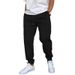 Men's Clothing Casual Jogger Pants - 220g Lightweight, Loose Fit, Drawstring Waist, Elastic Cuff, Pure Color Polyester Trousers For Everyday Wear_viptrois.com