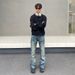 Men's Clothing High Street Old Washed Cleanfit Jeans Men's Trendy Straight Slim Flared Pants_viptrois.com