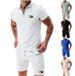 Men's Clothing Men's Spring And Summer Casual Trend Polo Suit Letter Printing Suit_viptrois.com