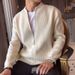 Spring And Autumn Men's Knitted Shirt Korean Edition Trendy Personality Handsome Outerwear Casual Cardigan Slim Fit_viptrois.com