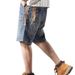 American Style Denim Shorts For Men In Summer, Ripped Brand Shorts, Casual Mid Length Trendy Cool Cropped Pants, And_viptrois.com