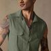 Men's Clothing New Autumn Fashion Men's Workwear Pocket Casual Vest Short Sleeve Shirt_viptrois.com