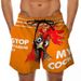 2023 new cross-border European and American fun turkey head casual shorts beach pants men's clothing surrounding 3D digital printing_viptrois.com