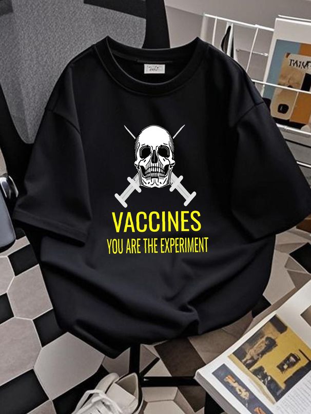 Anti Mandatory Vaccine Or Vax Experiment T-Shirt Designer Clothes Versatile Homme Soft Streetwear Top For Everyday Wear Summer Stylish Slightly_viptrois.com