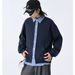 Retro Hoodie Cardigan Men's Autumn Checkered Patchwork Lazy Style Couple Jacket_viptrois.com