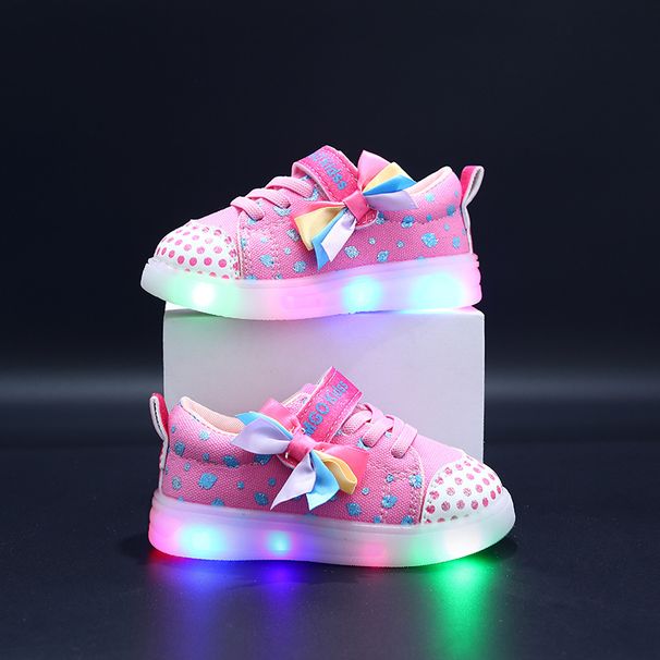 New Spring And Autumn Sneakers For Children, Canvas Shoes, LED Luminous Shoes For Children Aged 1 6, Sports Casual Shoes For Girls_viptrois.com