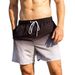Men's Clothing INS Internet Celebrity Popular Gradient Swimming Trunks Men's Loose Printed Quarter Shorts Men's Beach Pants_viptrois.com