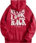 New Shoulder Sleeves Popular Letter Printing Fleece Hooded Sweater Unisex Hooded_viptrois.com