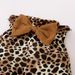 Kid's Clothing Baby Suits, Spring And Autumn Ribbed Long Sleeved Tight Romper With Leopard Print Pants_viptrois.com