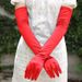 Extra Long Satin Stretch Colorful For Bride Party Cosplay Women's Wedding Dress Gloves_viptrois.com