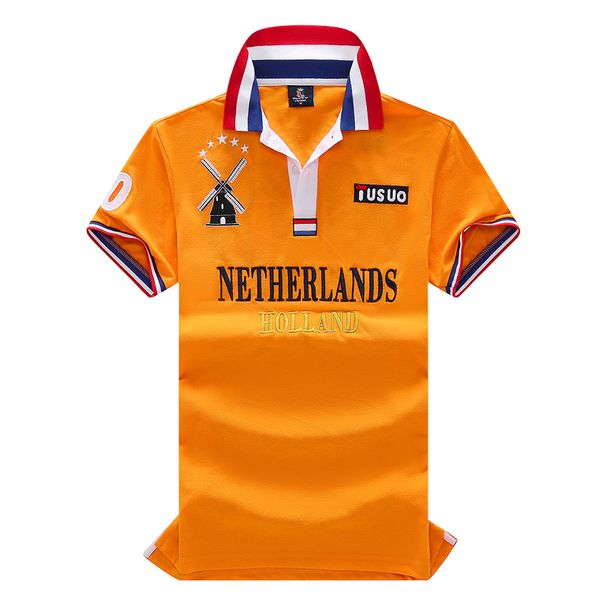 Men's Clothing Short Sleeved T Shirt Dutch Football Loose Casual Sports Polo Shirt_viptrois.com