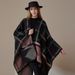 Women's Scarves New Plaid Ethnic Style Shawl Tibet Lijiang Travel Cape Woven Cashmere Knitted Warm Scarf_viptrois.com