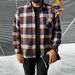 Men's Flannel Long Sleeve Shirt With Fleece Lining - Soft Cotton Blend, Relaxed Fit, Plaid Pattern, Warm Winter Casual Shirt_viptrois.com