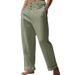 Men's Clothing Men's Spring And Autumn New Fashion Straight Cotton And Linen Straps Beach High Waist Casual Trousers Men_viptrois.com