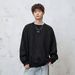 Nordmann Heavyweight Crew Neck Sweatshirt For Men, Autumn New Style, Textured Embroidery, Suede, Trendy Brand, Raglan Sleeve_viptrois.com