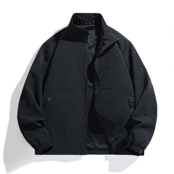 Men's Outdoor Casual Jacket – Lightweight & Comfortable (Khaki/Black/Army Green/Denim Blue, M-8XL)_viptrois.com