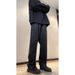 American White Micro-pull Jeans Men's 2024 Autumn And Winter New Trendy Brand Versatile High Street Bell Pants Loose Straight-leg Pants_viptrois.com