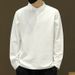 Pulse Cuban Collar Long Sleeve T-Shirt For Men 2024 Solid Color Base Polo Shirt Loose Casual Chinese Style Autumn Sweatshirt_viptrois.com
