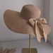 Women's Straw Hat Super Large Brim Straw Hat For Women Summer Sun Protection Wide Brim Hat Seaside Bow Beach Hat Sun Hat_viptrois.com