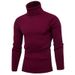 Loom Loom Cross-Border Foreig Trade Me's Kitted Hot-Sellig British Style Europea Versio Plus Size Turtleeck Sweater_viptrois.com