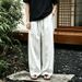 Summer Lyocell Tencel Linen Pants for Men Wide Leg Casual Breathable Long Trousers Cotton Blend Comfortable Fit_viptrois.com