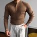 Men’s Chunky Knit Turtleneck Sweater – Winter Warmth, Minimalist Style (Black/White/Grey/Brown, M-3XL)_viptrois.com
