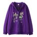 Men's Clothing Trendy Simple Design Watercolor Style Letter Print Zipper Sweater Casual Loose Sweater Cardigan Jacket_viptrois.com