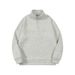 Half Zipper Stand-up Collar Heavy Jacquard Fleece Sweater Men's Autumn And Winter New American Trendy Brand 360G Thickened Top Jacket_viptrois.com