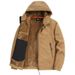 Men's Fleece Jacket With Hood - Winter Outdoor Warm Zip-Up Pullover Soft Sherpa Lining Windproof Casual Coat_viptrois.com