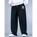 Men's Clothing Plus Size Men's Casual Pants - Loose Fit Elastic Waist Comfortable Trousers For Big & Tall Youth & Adults (Black, 2XL-8XL)_viptrois.com