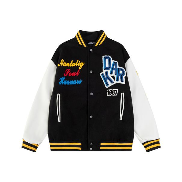 American Retro Embroidered Letter Jacket Men's Spring And Autumn New Baseball Uniform Men's Versatile Loose Casual Jacket Men_viptrois.com