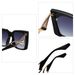 Men's Sunglasses Personalized Contrast Color Square Cat Eye Sunglasses For Women High End New Large Frame Hollow Anti Ultraviolet Sunglasses_viptrois.com