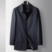 Men's Clothing mid length light luxury business lapel windbreaker youth high end casual non iron jacket_viptrois.com