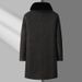 Men's Clothing New winter long plus velvet thickened detachable fur collar coat windbreaker middle aged and elderly men's warm coat dad wear_viptrois.com