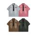Men's Clothing Brand Tie Decorated Short Sleeved Shirt For Men And Women Retro Tie Dye Gradient Washed Loose Couple Shirt_viptrois.com
