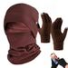 Sports Face Masks Three Piece Set Of Autumn Winter Proof Warm Headgear Motorcycle Riding Mask Sports Polar Fleece Neck Protection Touch Screen Gloves_viptrois.com