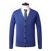 Men's Wool Blend V-Neck Cardigan Sweater - Stylish Casual Long Sleeve Vest Coat For Fall (Plaid & Camouflage Patterns)_viptrois.com