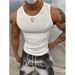 Men's Clothing Thread Slim Vest Ribbed Slim Fit Sleeveless Undershirt - Athletic Training Muscle Tee For Gym Casual Wear (White, Black, White+Black)_viptrois.com
