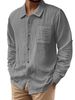 Monochrome Man- Men's Summer Linen Short Sleeve Cardigan Casual Button Beach Vacation Loose Shirt_viptrois.com